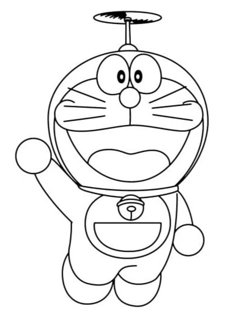 tranh tô màu doremon 4