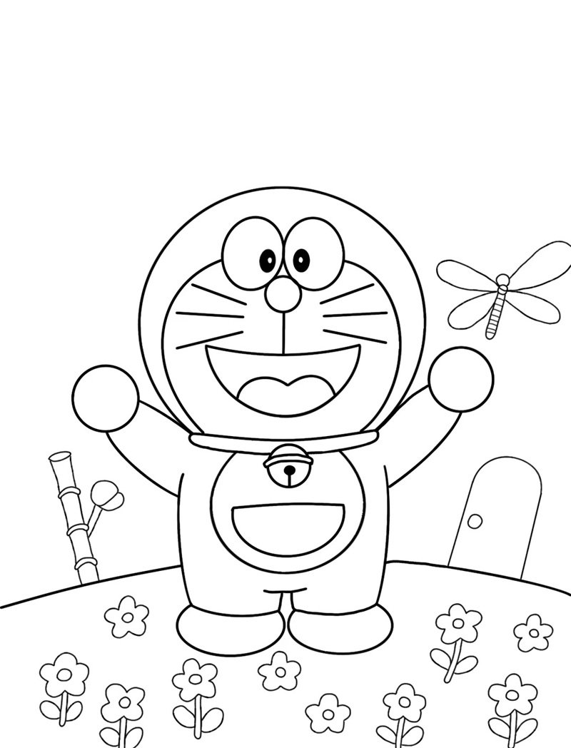 tranh tô màu doremon 7