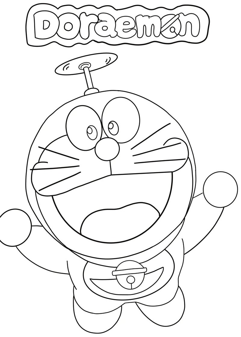 tranh tô màu doremon 8