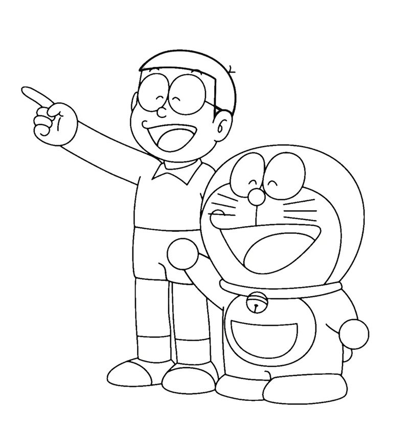 tranh tô màu doremon 9