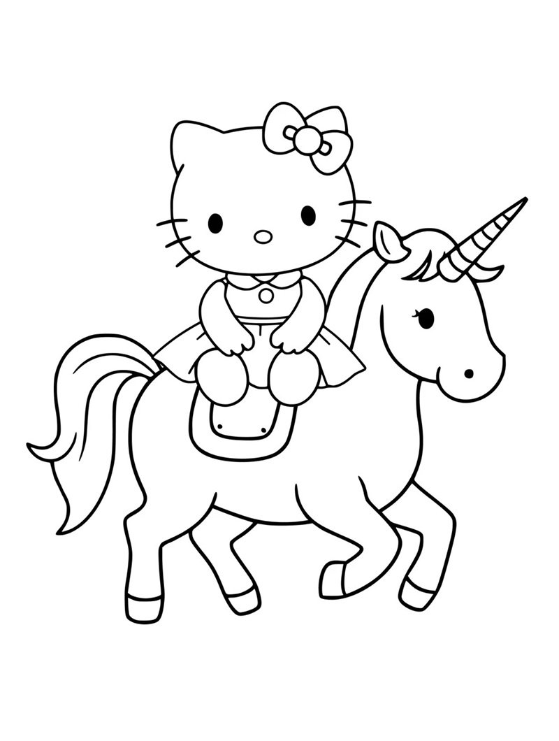 tranh tô màu hello kitty 15