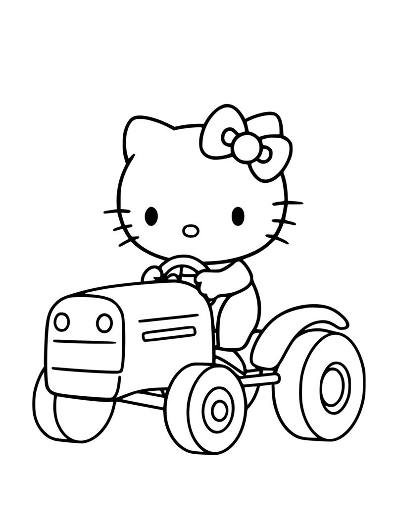 tranh tô màu hello kitty 16