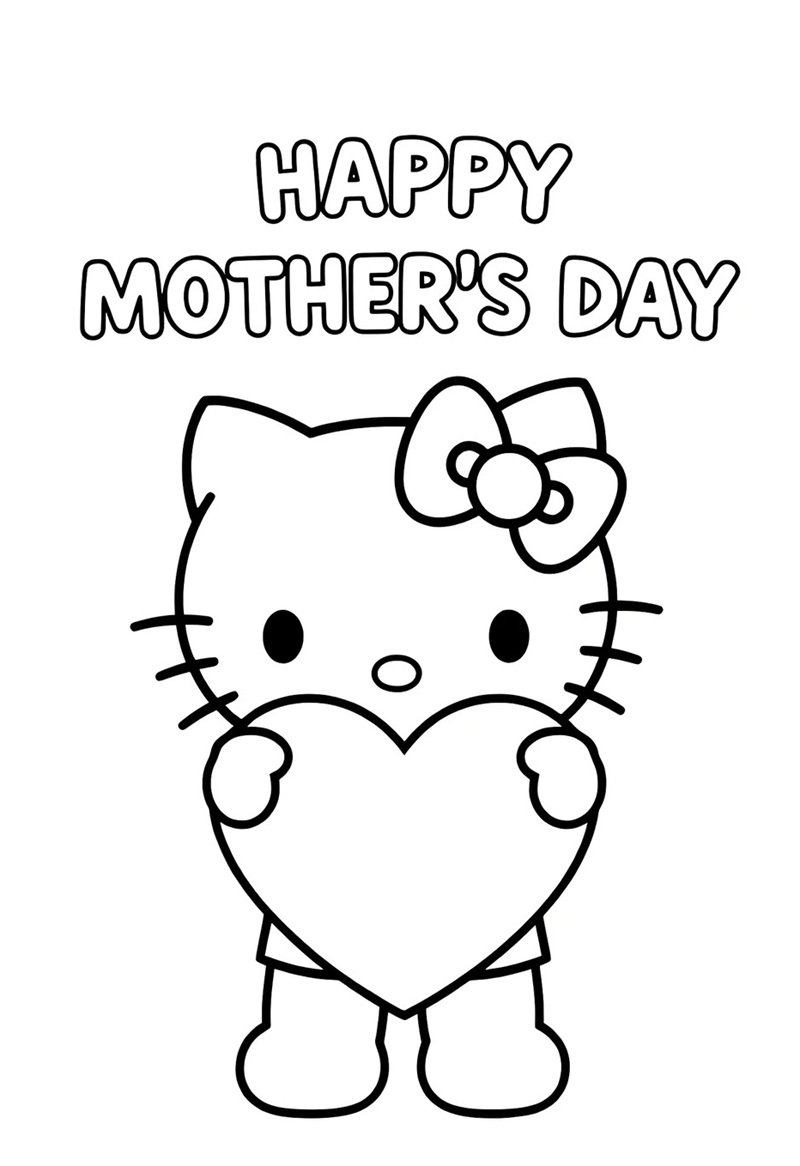 tranh tô màu hello kitty 17