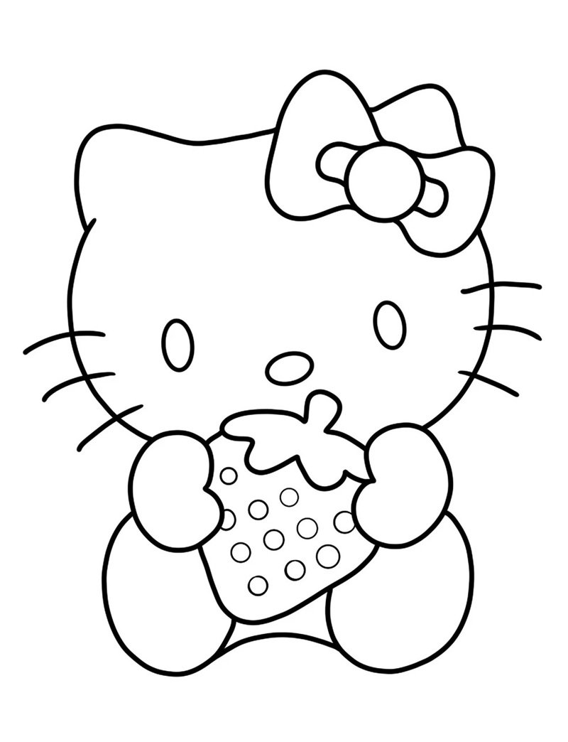 tranh tô màu hello kitty 20