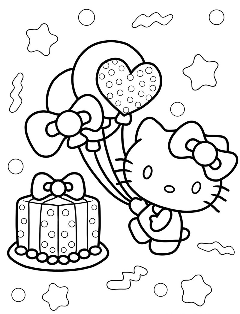 tranh tô màu hello kitty 27