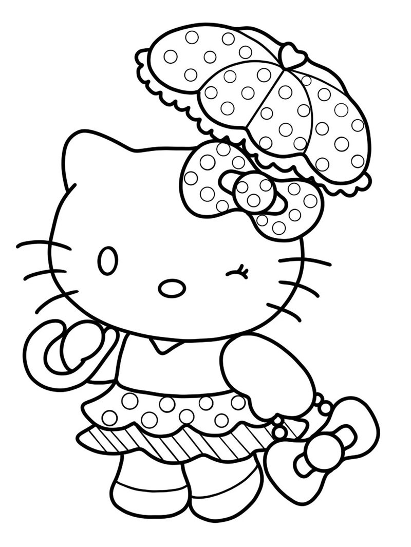 tranh tô màu hello kitty 28