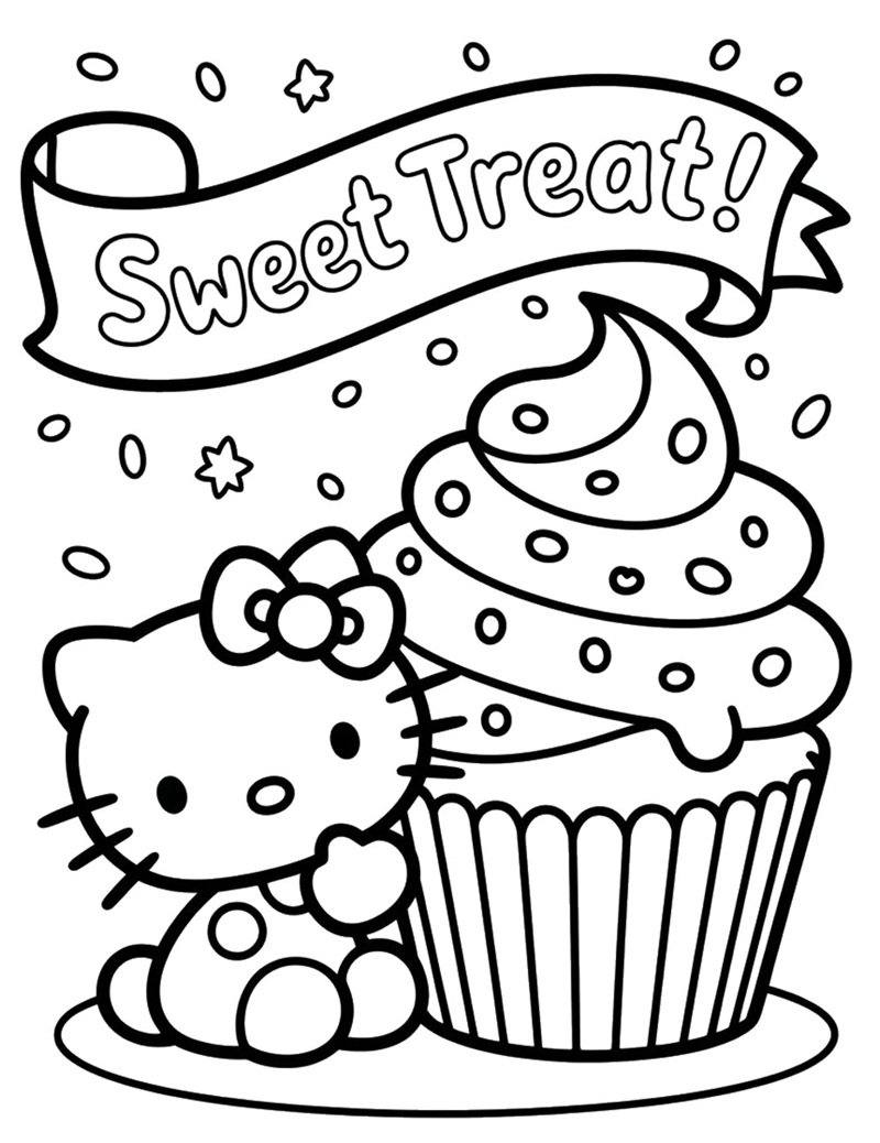 tranh tô màu hello kitty 31