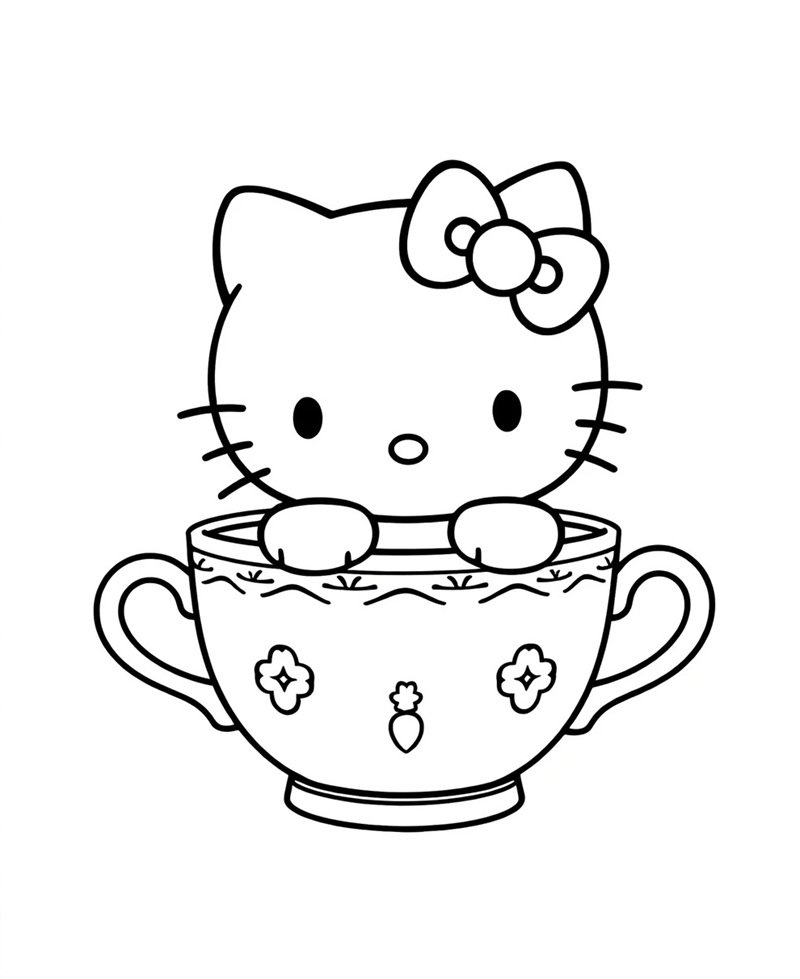 tranh tô màu hello kitty 32