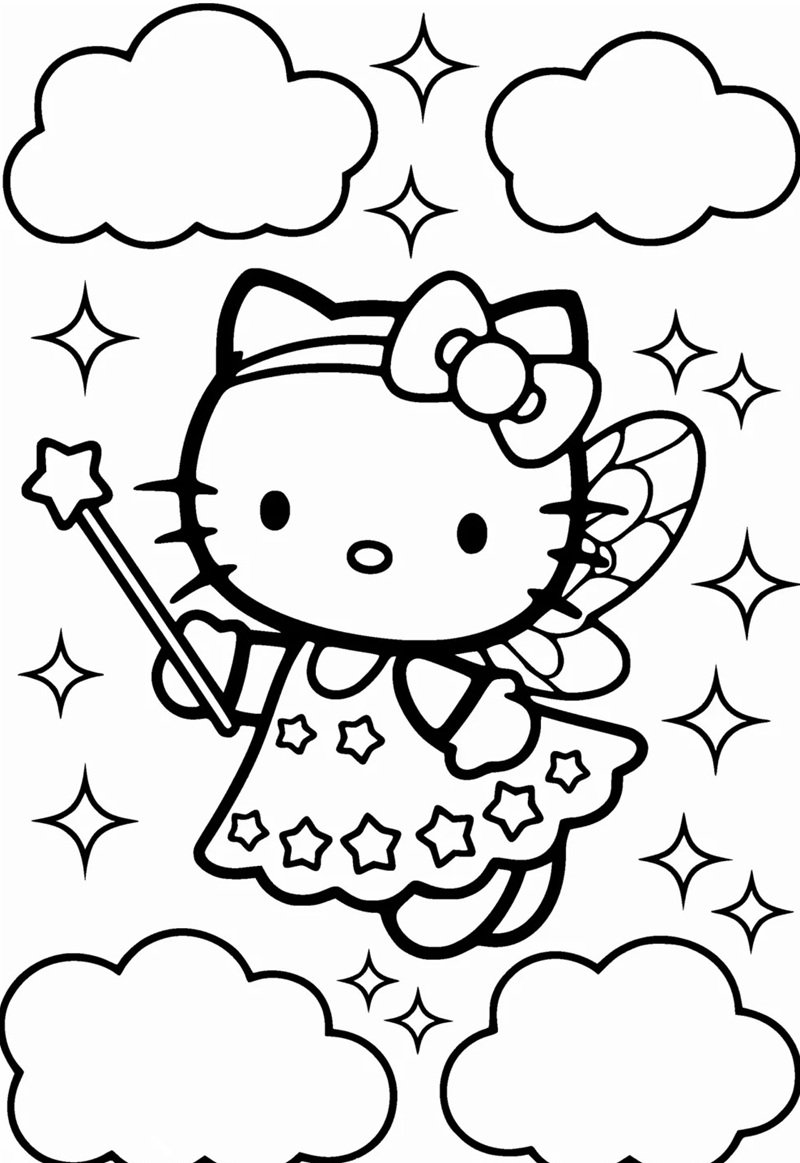 tranh tô màu hello kitty 33