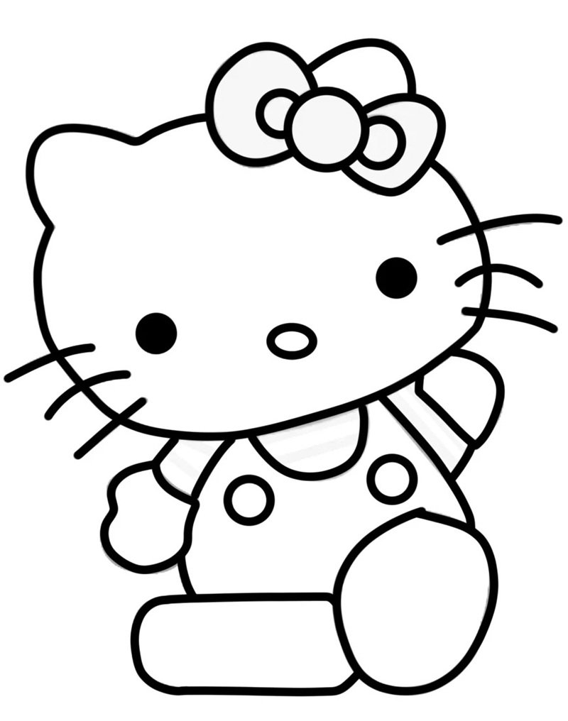tranh tô màu hello kitty 4