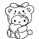 tranh tô màu hello kitty 7