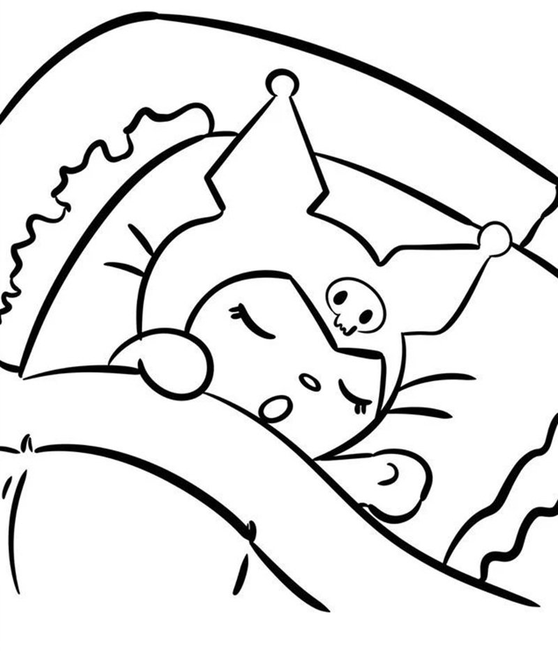 tranh tô màu kuromi 17