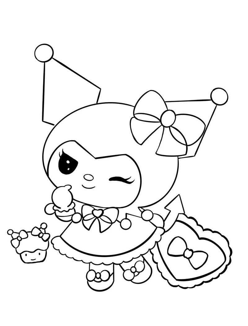 tranh tô màu kuromi 21