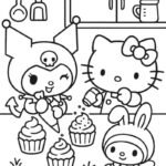 tranh tô màu kuromi 22