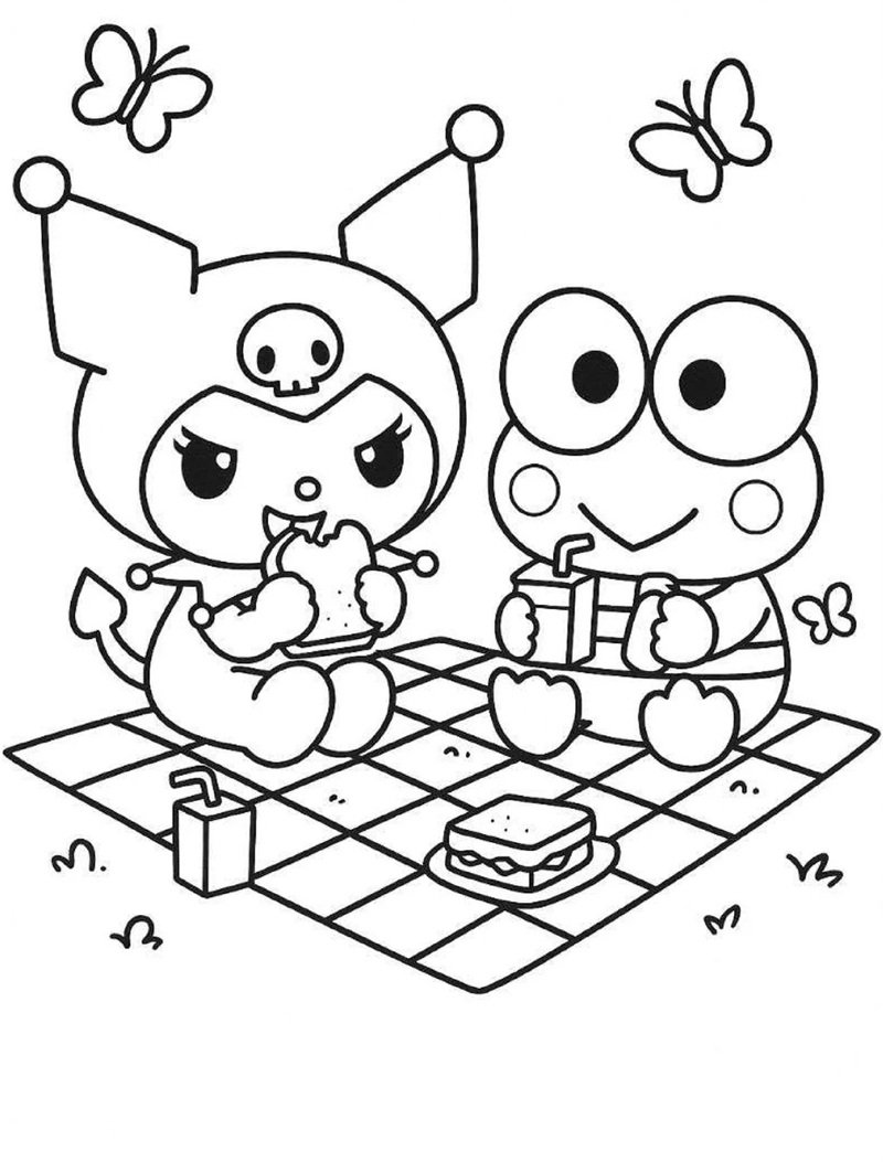 tranh tô màu kuromi 23