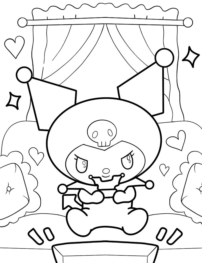 tranh tô màu kuromi 25