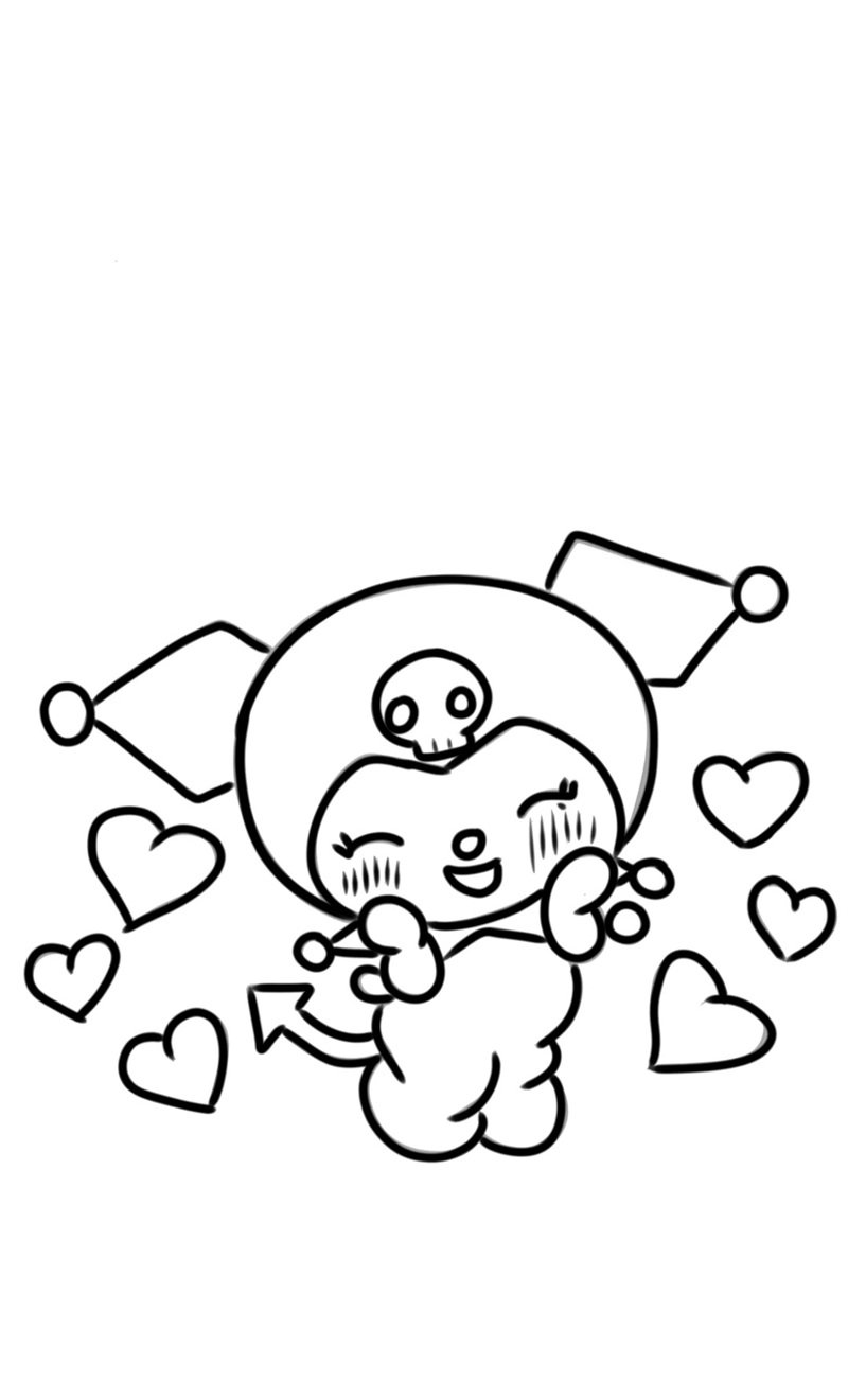 tranh tô màu kuromi 28