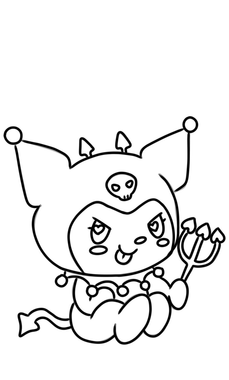 tranh tô màu kuromi 29