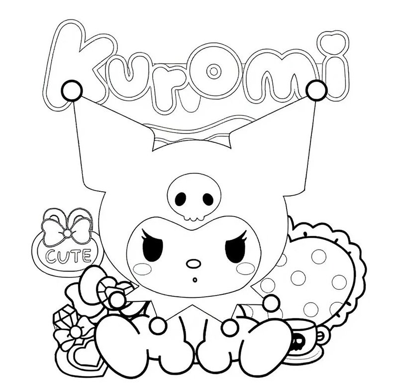 tranh tô màu kuromi 5