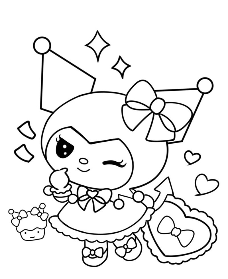 tranh tô màu kuromi 6