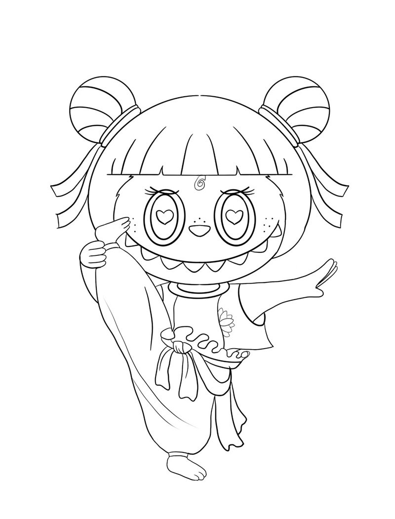 tranh tô màu labubu 1