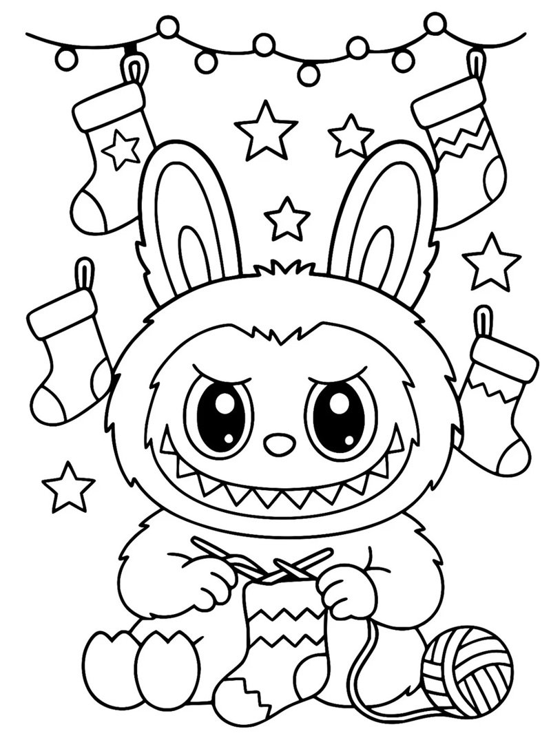 tranh tô màu labubu 12