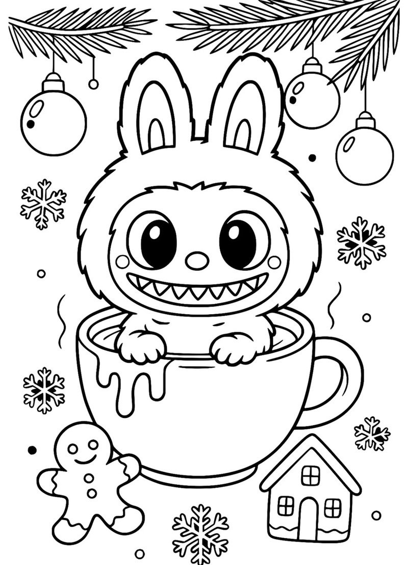 tranh tô màu labubu 13