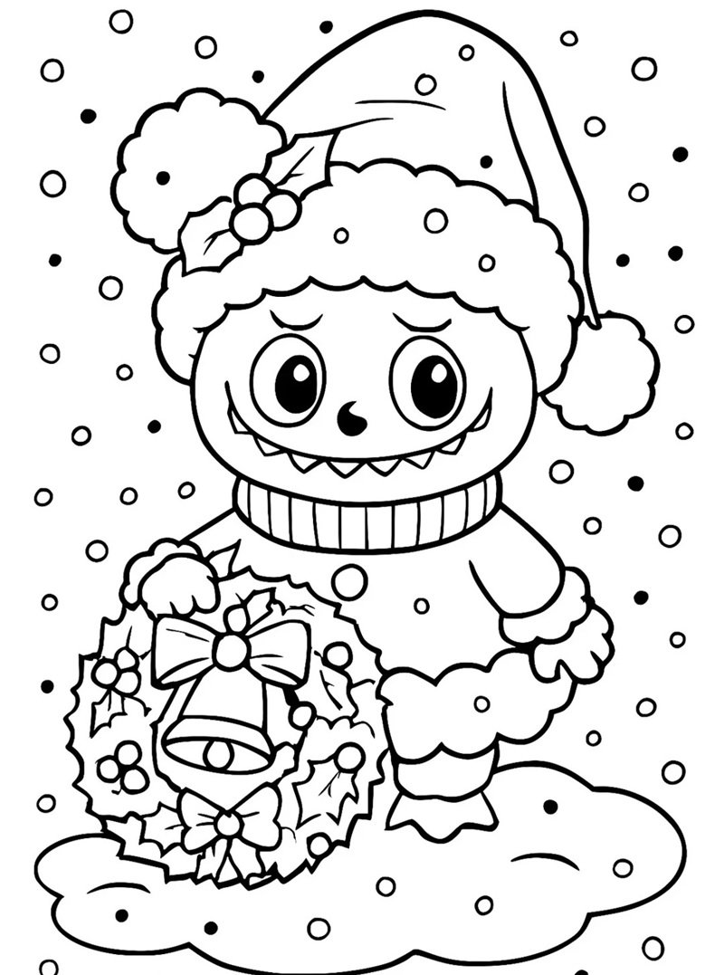 tranh tô màu labubu 14