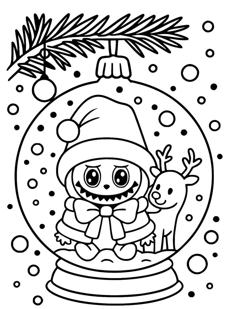 tranh tô màu labubu 17