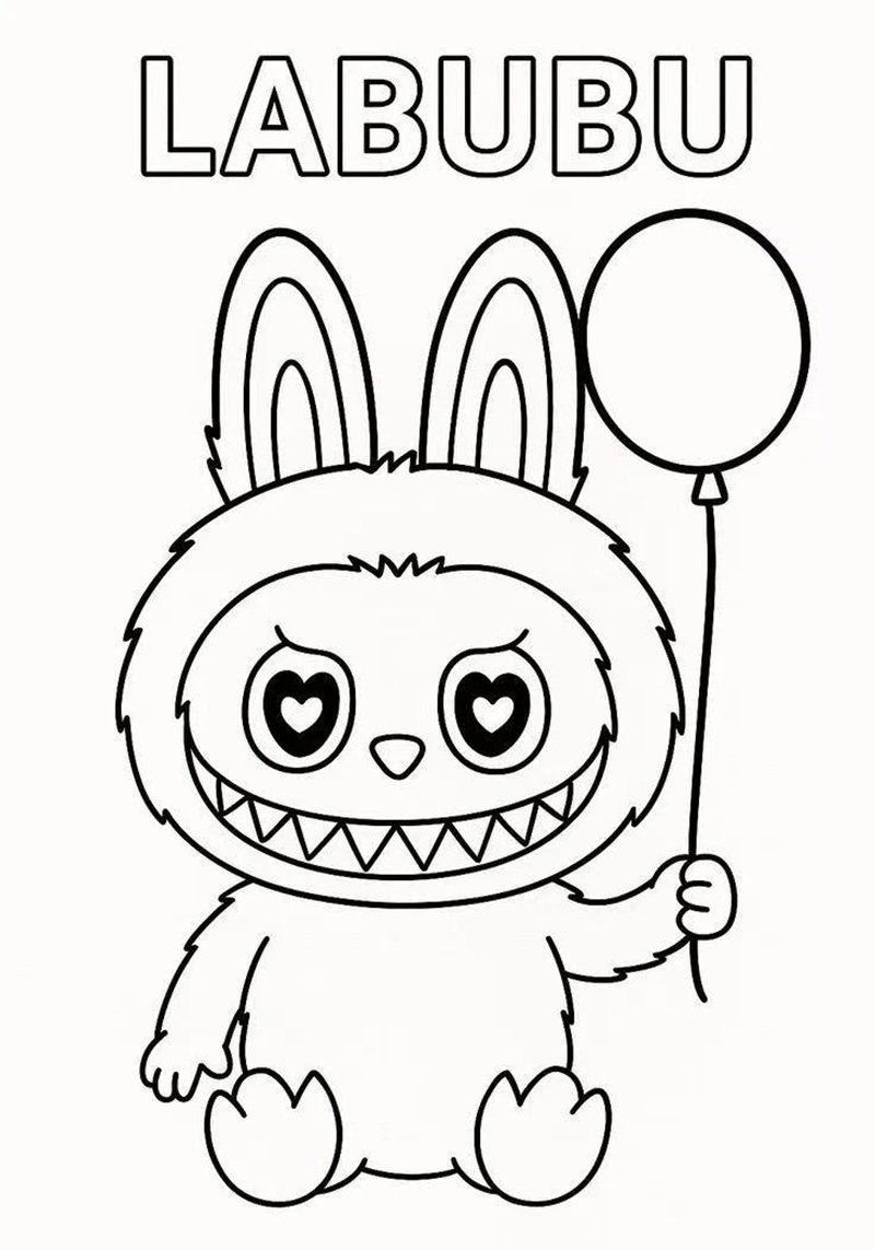 tranh tô màu labubu 20