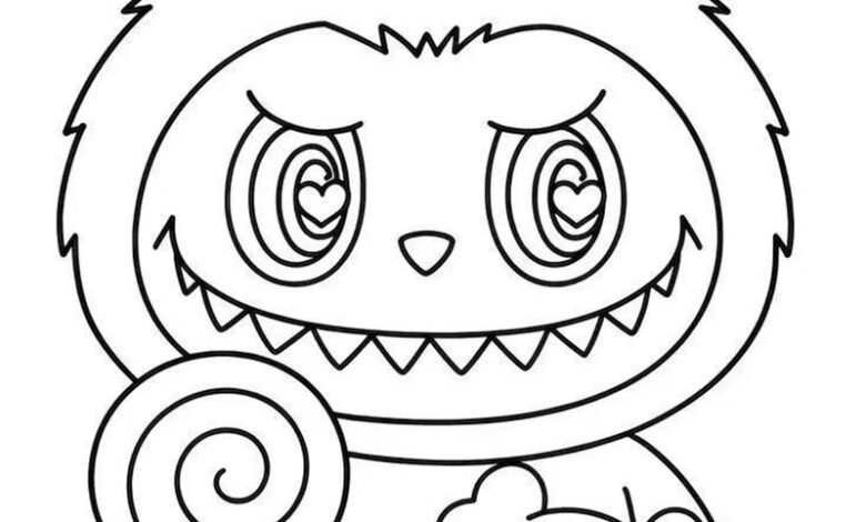 tranh tô màu labubu 22