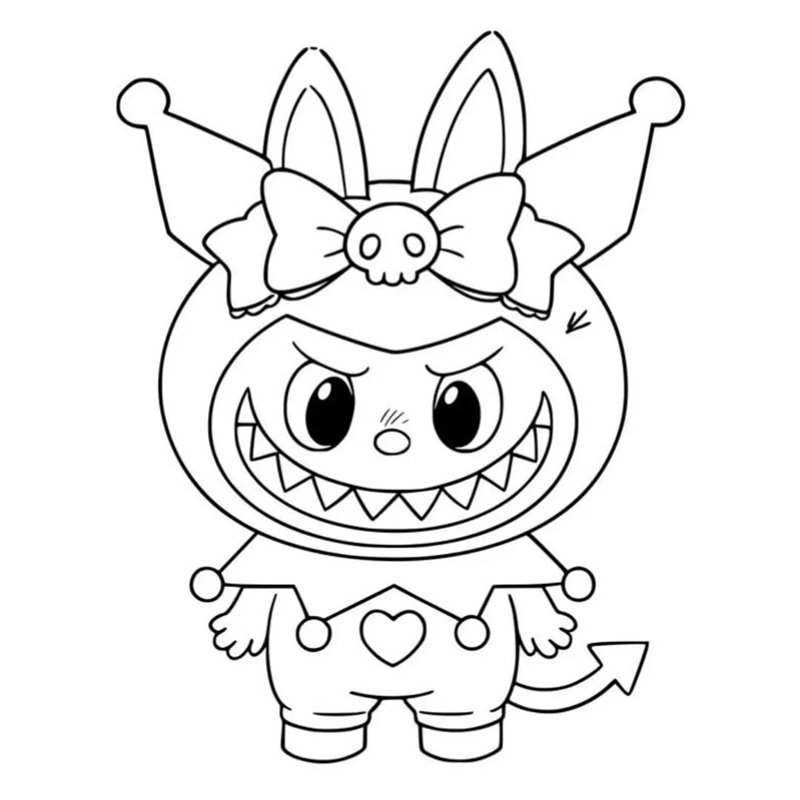 tranh tô màu labubu 26