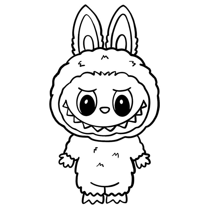 tranh tô màu labubu 28