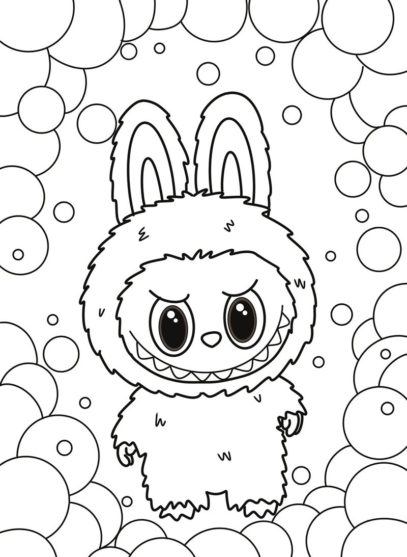 tranh tô màu labubu 32