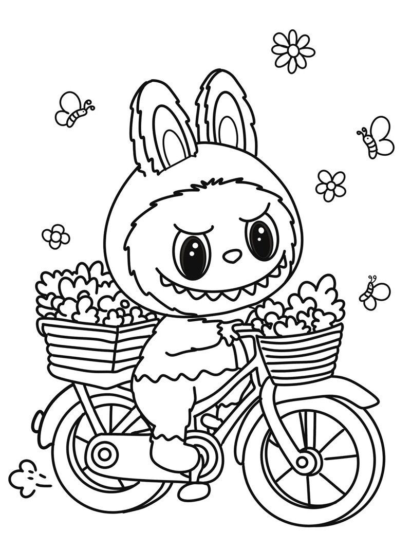 tranh tô màu labubu 33