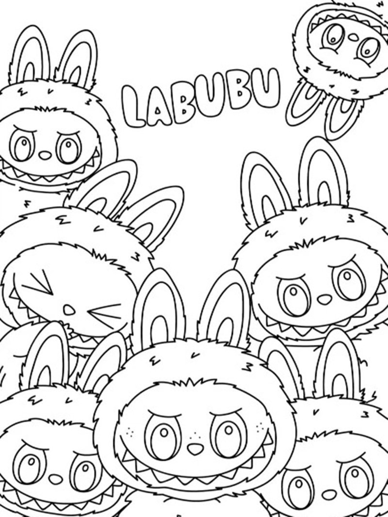 tranh tô màu labubu 34