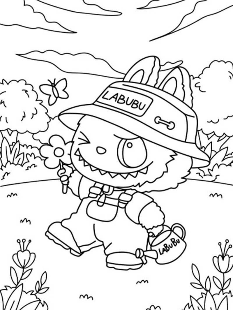 tranh tô màu labubu 36