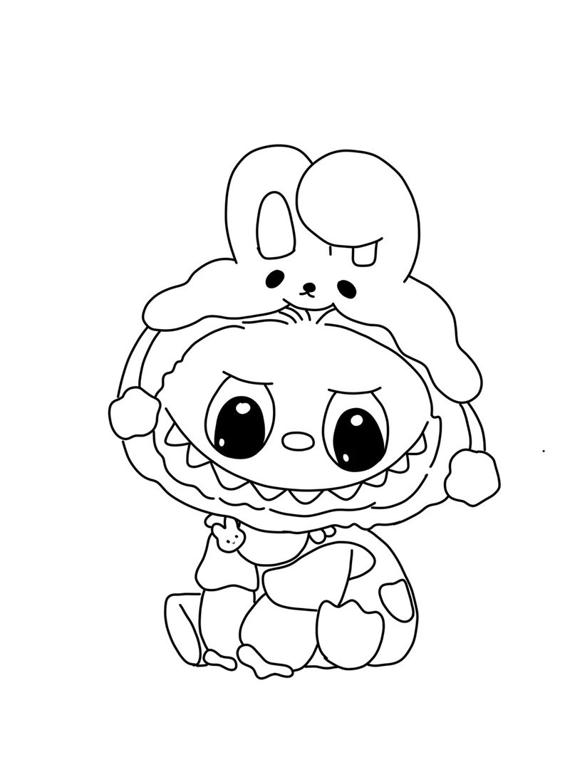 tranh tô màu labubu 5