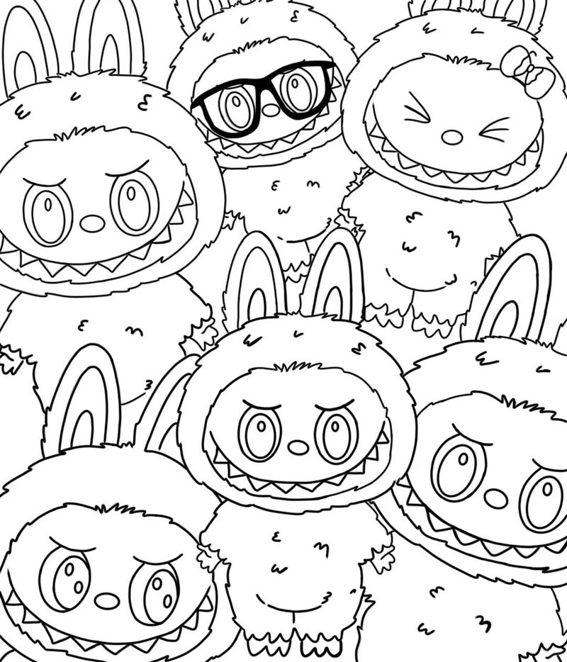 tranh tô màu labubu 7