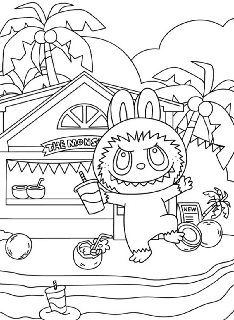 tranh tô màu labubu cho bé 5 6 tuổi