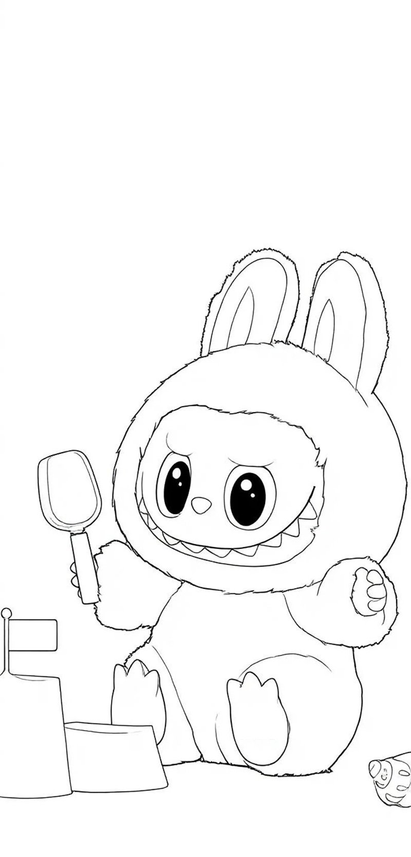 tranh tô màu labubu cho bé