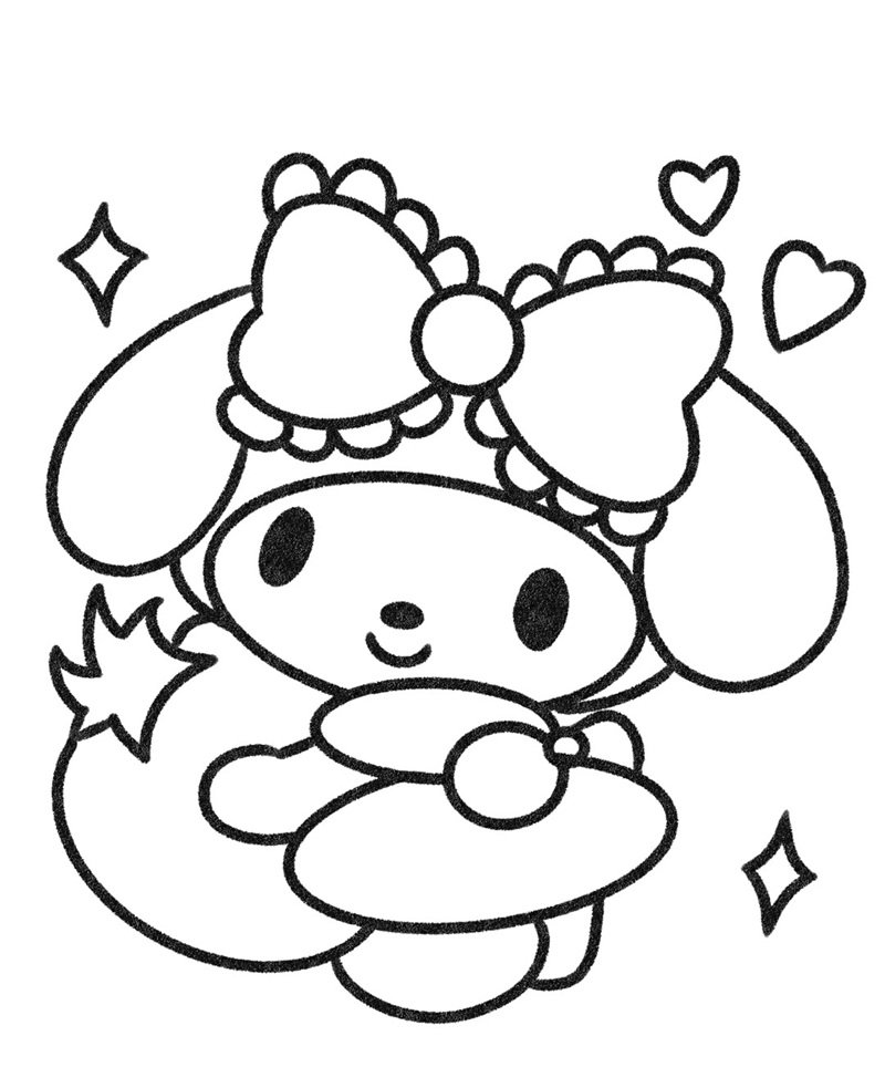 tranh tô màu melody 19