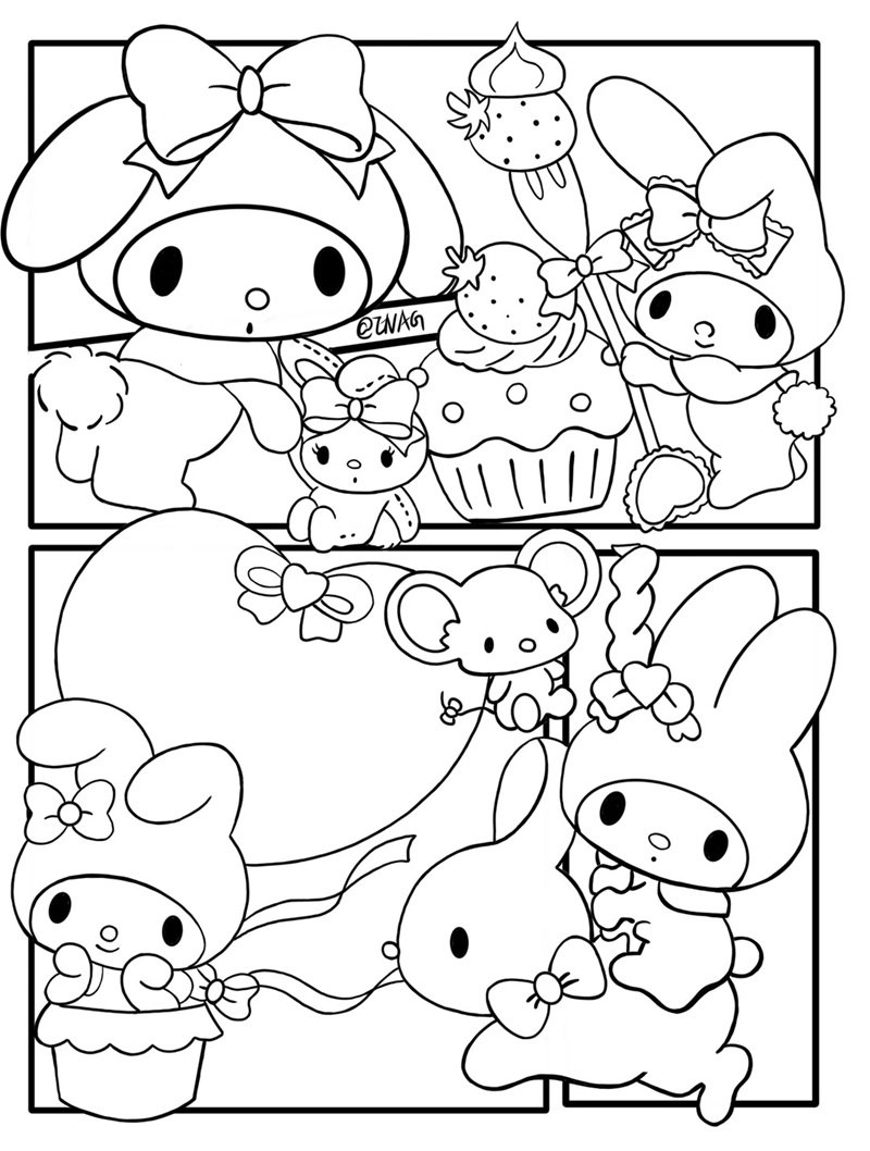 tranh tô màu melody 28