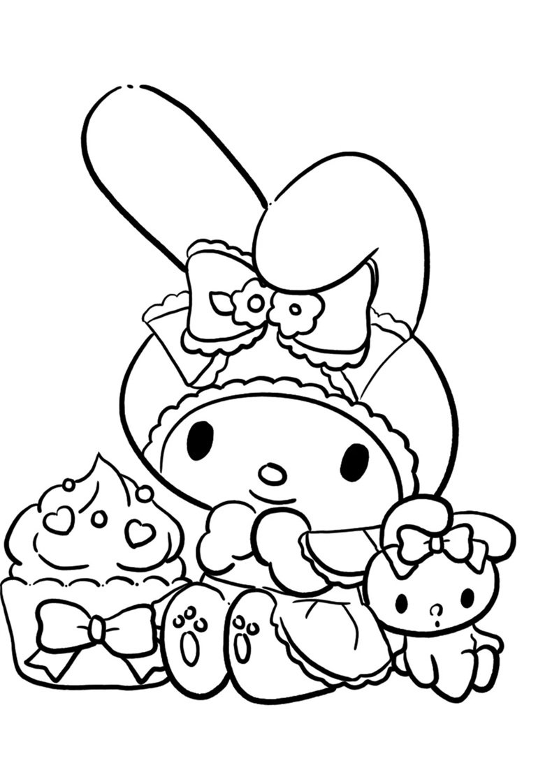 tranh tô màu melody 34