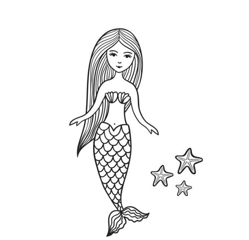 tranh tô màu nàng tiên cá 17