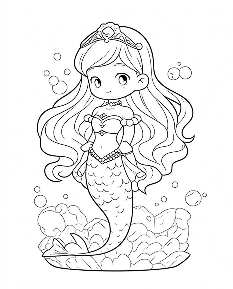 tranh tô màu nàng tiên cá 25