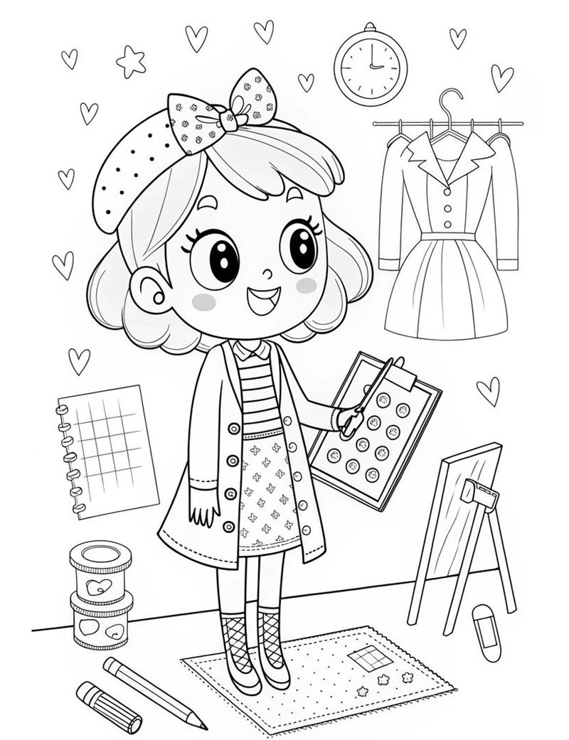 tranh tô màu nghề nghiệp 10