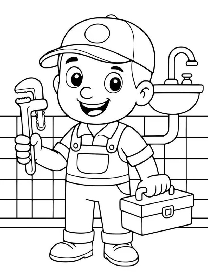 tranh tô màu nghề nghiệp 17