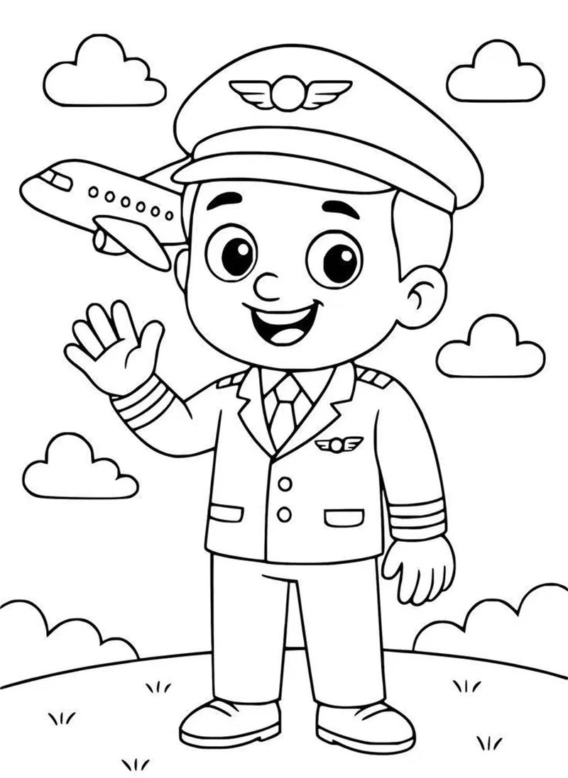 tranh tô màu nghề nghiệp 22