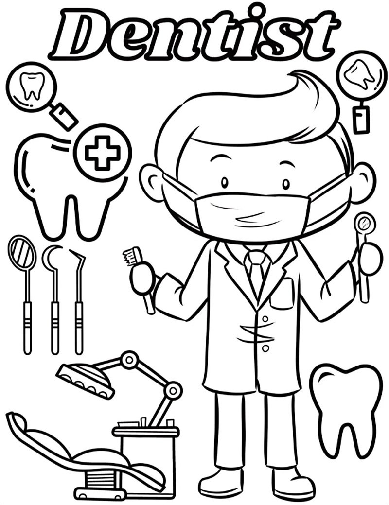 tranh tô màu nghề nghiệp 26